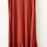 Eileen Fisher  Fine Jersey Tiered Sleeveless Midi Dress in Picante Red Size XS‎ Photo 0