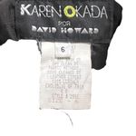 Karen Okada for David Howard Black Velvet Mini Skirt w Rhinestone Accents Size 6 Photo 7