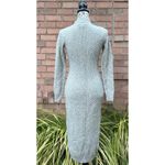 Tahari GUC Women's Light Gray Mock Turtleneck Sweater Midi Dress XS Photo 2
