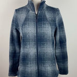 The North Face Blue White Plaid Flannel Full Zip Jacket Women Medium Outdoor Photo 0