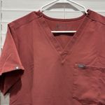 FIGS Technical Collection Women's Mauve Catarina Scrub Top V Neck Short Sleeve M Photo 1