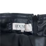 House Of CB  Khemera Black Vegan Leather Strapless Midi Dress XS Photo 2