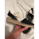 Everlane The D'orsay Espadrille Black Ankle Tie Sandal Shoes Size 8 Photo 1