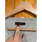 J.Crew  Gray Pear Intarsia Sweater Novelty Fruit Knit Rabbit Hair Blend Photo 2