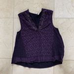 Akemi + Kin  Purple and Gold Sleeveless Blouse Sz M Photo 0