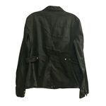 J.Crew Women's Green Twill Jacket M Resin-Coated Casual Long Sleeve Photo 14