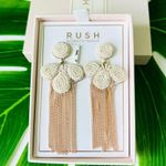 Rush Faux Pearl Cluster Drop Earrings NWT Photo 8