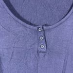 Abound  Women's Navy Blue Lettuce Hem Crop Top T-Shirt - Size Medium - Y2K Style Photo 2