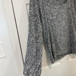 Philosophy Gray Long Sleeve Ribbed Knit Sweater Top Square Neck Marled Y2K Sz M Photo 3