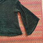 DARK HUNTER GREEN BELL SLEEVE CHENILLE PULLOVER HOODIE Size M Photo 4