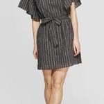 Who What Wear Black Striped Dress Photo 0