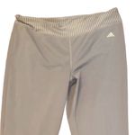Adidas High Waisted Women's Gray Leggings with Ribbed Waste Band Size Large Photo 3