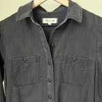 Madewell  Button Up Denim Shirtdress in Black Photo 2