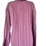 ZARA NWT  XS Satin Effect Wrap Dress Pale Pink Midi Long Sleeve Photo 9