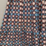Loft  Blue Pink Brown Tiered Flowy Midi Skirt Sz Small Photo 5