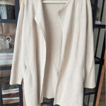 J.Crew  Juliette collarless sweater blazer cardigan open coat cotton oatmeal sand Photo 0