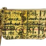 Coach Poppy Graffiti Plaid Scribble Cream Bag Wallet Wristlet Photo 0