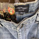 Ed Hardy 🔥 NWT  Iconic Embroidered Dragon/Eagle & Script Jeans - Y2K Essential! 🔥 Photo 1