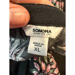 SONOMA Goods For Life Black Floral Print Sleeveless Jumpsuit Wide Leg XL Photo 1