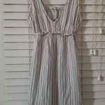 The Vanity Room  XL beige and cream V-neck tank top and ruffle bottom bottom dres Photo 0