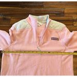 Vineyard Vines  Womens Pink and Mint Whale Embroidered Shep 1/4 Zip Shirt Small Photo 5