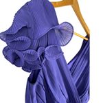 Pearl Georgina Chapman by Marchesa Ruffled Pleated Party Dress Purple Size 10 Photo 4