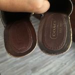 Coach Brown and Green Leather Mules with Patchwork Design Photo 8