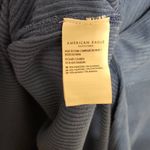 American Eagle  Blue V- neck Long Sleeve Tee L Oversized Ribbed Photo 2