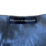 Brandy Melville  light blue floral v-neck shirt Photo 2