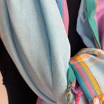 Oversize Reversible Scarf NWOT Blue Photo 3