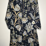 Spartina  NWT Nora Half Zip Marsh Boardwalk Navy Floral Preppy Dress Size Small Photo 0
