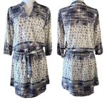 Michael Stars  Charlotte Print Boho Rayon Print Drawstring Tie Dress Women's Sm Photo 1