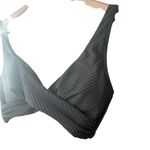 Sea Level Eco Essentials Cross Front Khaki Green Multifit Bra Bikini Top Size 10 Photo 4