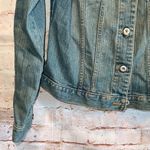Gap Vintage jean jacket Medium mid wash pockets loose button up pockets stretch Photo 2