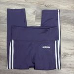 Adidas Climalite Light Purple with With Stripes Cropped Leggings Size Small Photo 1