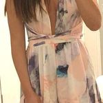 Hallelu Watercolor Self Tie Romper Photo 0