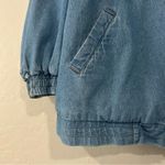 Blair Y2K  Denim Quilted Jacket Embroidered Floral Western Puff Large Photo 2