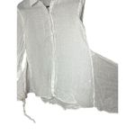 Theory ‎ Linen Button Down Tie Front Top Blouse Size P Photo 4