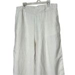 Halston Linen‎ Blend Cream Color Wide Leg Trousers Size L Size L Photo 1