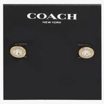 Coach NWT Logo Signature Stud Earrings Photo 0