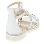 Aperlai women’s Loula white leather studded fringe sandal size IT 35 US 5 Photo 1
