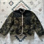 Rails  Wesley Camo Quilt Patch Fleece Jacket Womens S Zip Front Green Brown Soft Photo 1