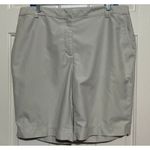 Liz Claiborne Golf Women's Jackie Cream High Rise Shorts Side Pockets Size 14 Photo 0