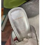 Black Suede Studio Cali SILVER Glitter Slide Sandal Womens Size 38.5 Photo 12