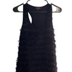 GLO Y2K Women's XL Black Fuzzy Racerback Tank Top Sleeveless Deadstock Vintage Size undefined Photo 0