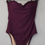 J.Crew Cross Back Bandeau One Piece Swimsuit Purple Photo 0