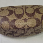 Coach Tan and Brown Signature Cmonogram Clamshell Sunglasses Case Photo 0