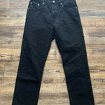 Mango MNG Havana Women’s Black High Rise Straight Leg Button Fly Jeans Frayed Hem Sz 4 Photo 0