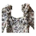 Free People NWT - - Brunch Date Floral Print Long Sleeve Bodysuit Ivory Combo -Size Small Photo 4