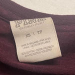 PINK - Victoria's Secret VS PINK Women’s Oversized XS Maroon Long Sleeve Henley Top Photo 7